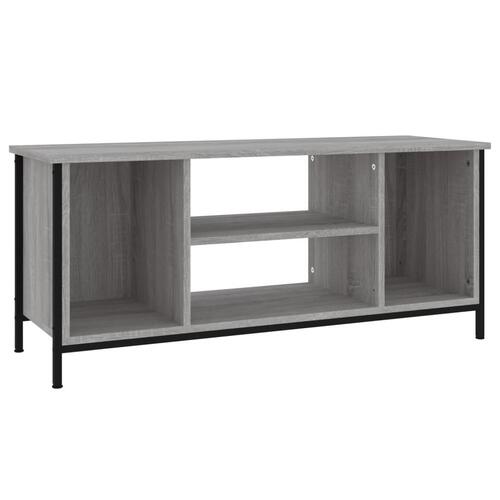 Tv-bord 102x35x45 cm konstrueret træ grå sonoma-eg