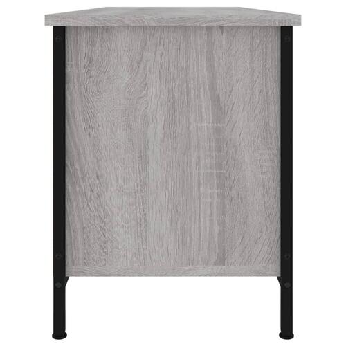 Tv-bord 102x35x45 cm konstrueret træ grå sonoma-eg