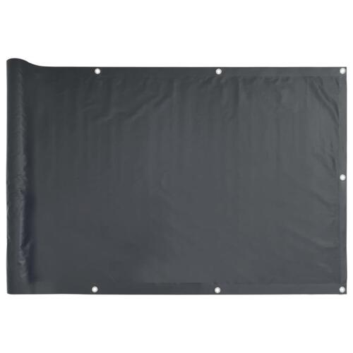 Haveafskærmning 500x75 cm PVC antracitgrå