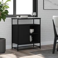 Skænk 69x35x80 cm konstrueret træ sort