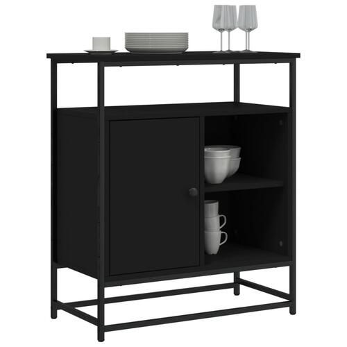 Skænk 69x35x80 cm konstrueret træ sort