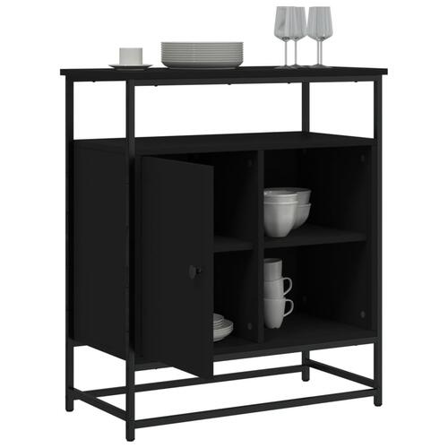Skænk 69x35x80 cm konstrueret træ sort