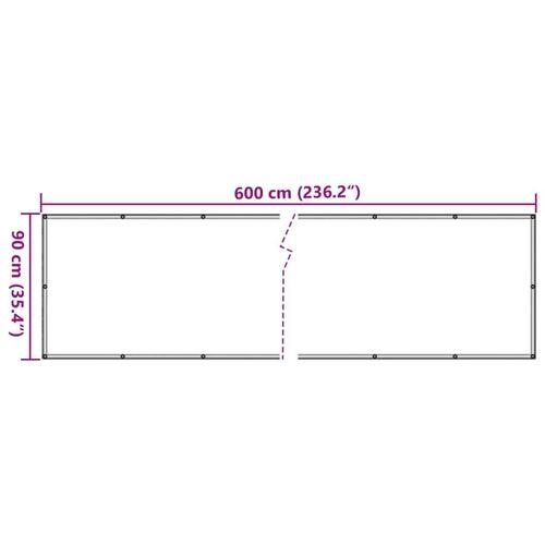 Altanafskærmning 600x90 cm PVC cremefarvet