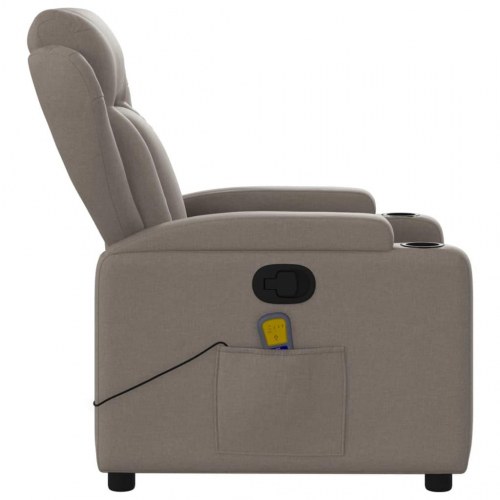 Massagestol taupe stof