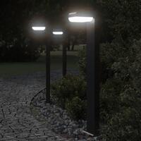 Udendørs standerlamper 3 stk. 80 cm trykstøbt aluminium sort
