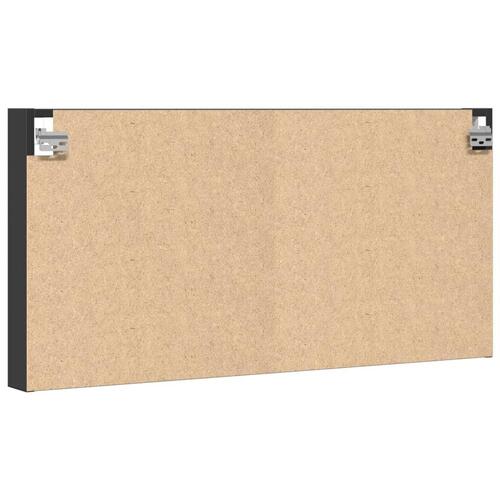 Vitrineskab 100x8,5x50 cm konstrueret træ sort