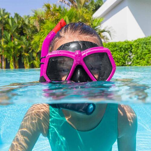 Snorkel beskyttelsesbriller og rør til børn Blå Fuchsia (1 enheder)