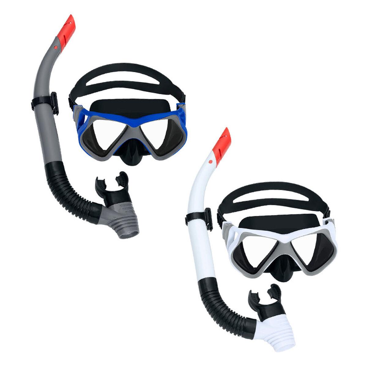Bestway snorkelsæt - maske og snorkel, hvid/grå, voksen