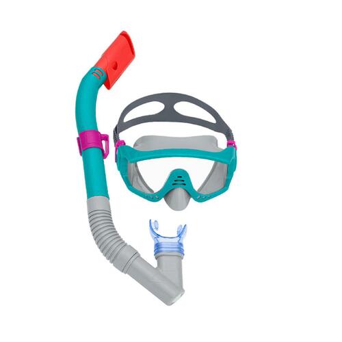 Snorkel beskyttelsesbriller og rør Blå Sort Voksen (1 enheder)