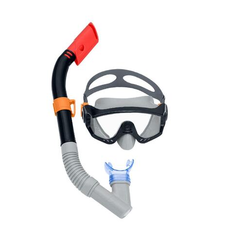 Snorkel beskyttelsesbriller og rør Blå Sort Voksen (1 enheder)