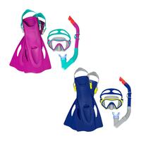 Dykkerbriller med Snorkle og Finner 37-41 Blå (3 enheder) (1 enheder)
