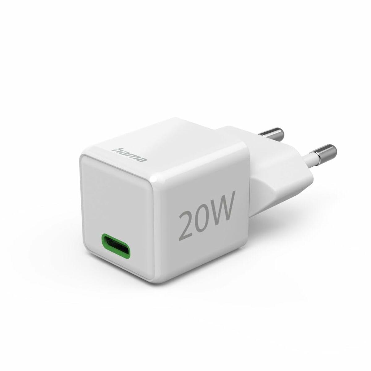 Hama Fast Charger USB-C Super-Mini Charger PD 20W White