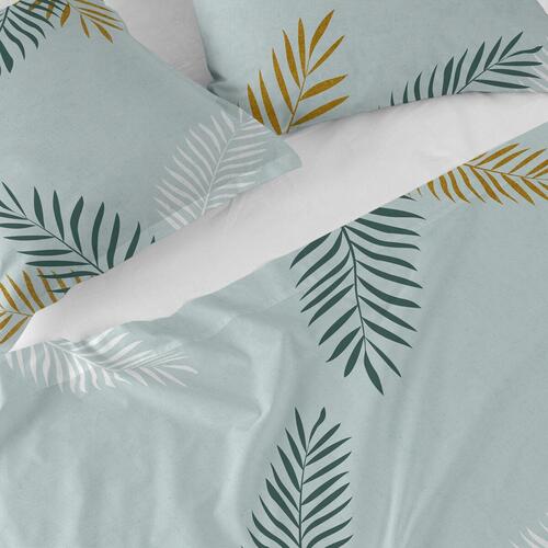 Toplagen HappyFriday Blanc Foliage Mint Multifarvet 160 x 270 cm