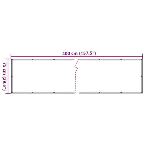 Haveafskærmning 400x75 cm PVC grå