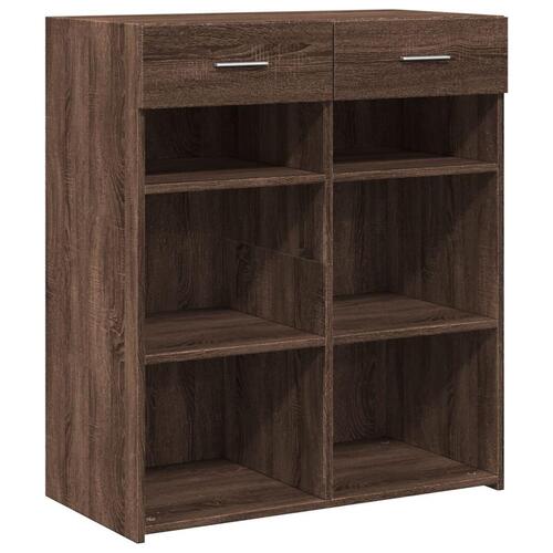Skænk 80x42,5x93 cm konstrueret træ brun egetræsfarve