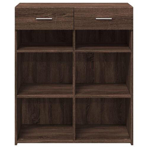 Skænk 80x42,5x93 cm konstrueret træ brun egetræsfarve