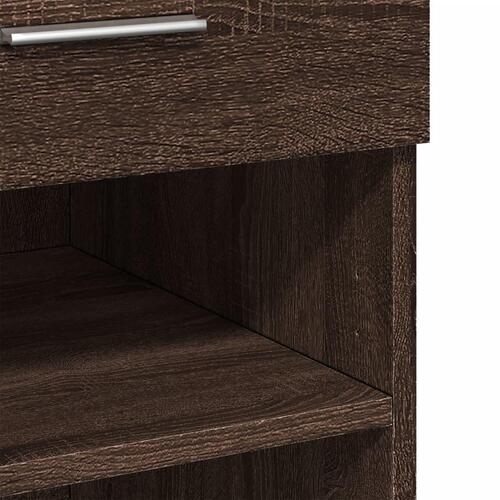 Skænk 80x42,5x93 cm konstrueret træ brun egetræsfarve
