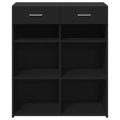 Skænk 80x42,5x93 cm konstrueret træ sort