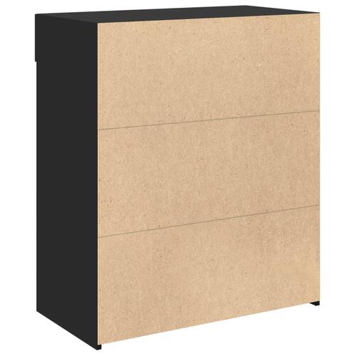 Skænk 80x42,5x93 cm konstrueret træ sort