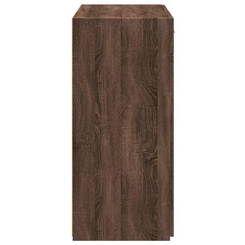 Skænk 80x42,5x93 cm konstrueret træ brun egetræsfarve