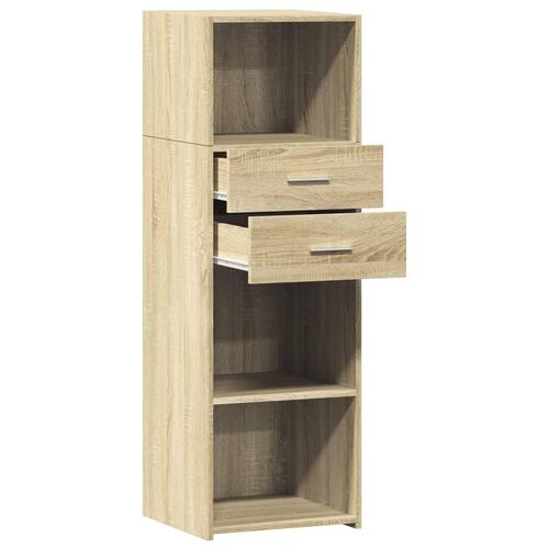 Højskab 40x42,5x124 cm konstrueret træ sonoma-eg