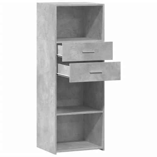 Højskab 45x42,5x124 cm konstrueret træ betongrå