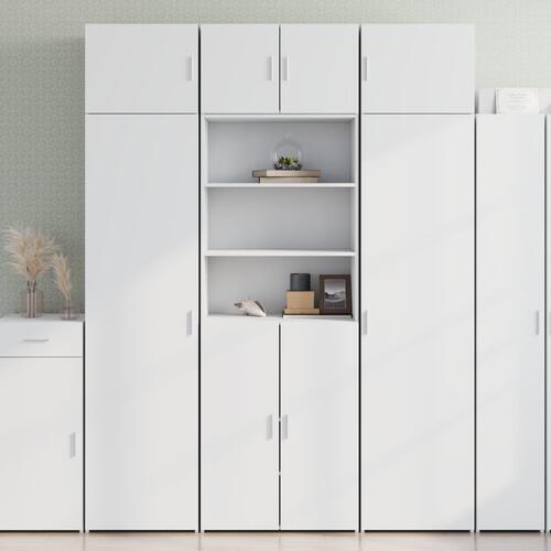 Skab 70x42,5x185 cm konstrueret træ hvid