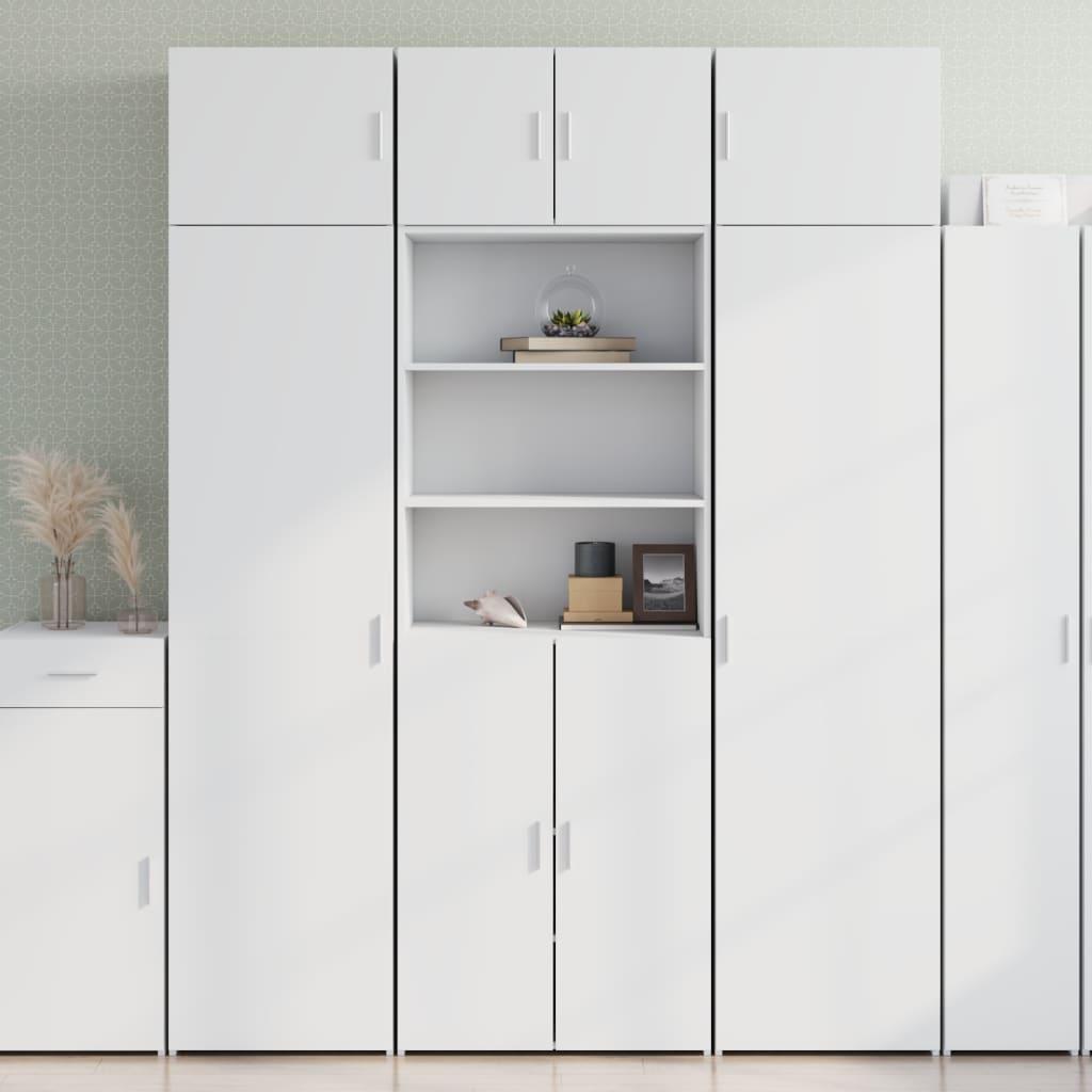 Skab 70x42,5x185 cm konstrueret træ hvid