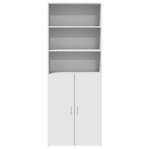 Skab 70x42,5x185 cm konstrueret træ hvid