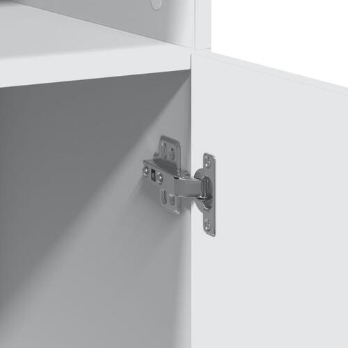 Skab 70x42,5x185 cm konstrueret træ hvid