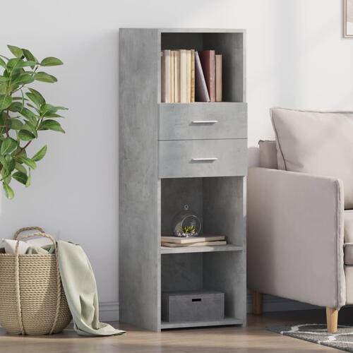 Højskab 40x42,5x124 cm konstrueret træ betongrå
