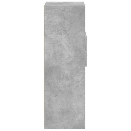 Højskab 40x42,5x124 cm konstrueret træ betongrå