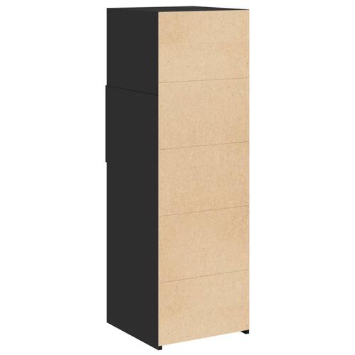 Højskab 40x42,5x124 cm konstrueret træ sort