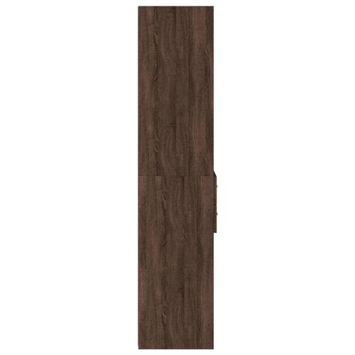Højskab 40x42,5x185 cm konstrueret træ brun egetræsfarve
