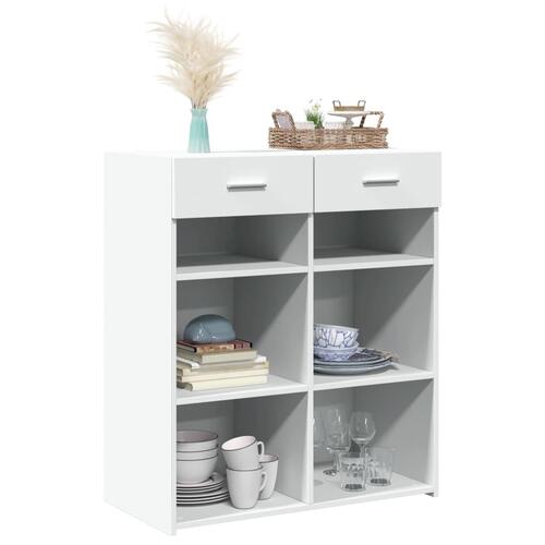 Skænk 80x42,5x93 cm konstrueret træ hvid
