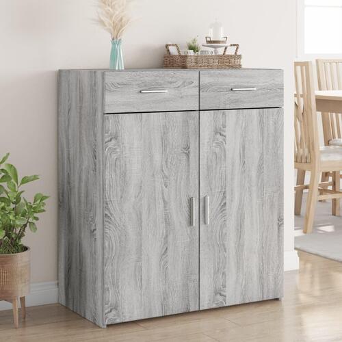 Skænk 80x42,5x93 cm konstrueret træ grå sonoma-eg