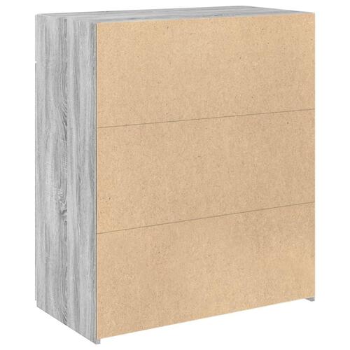 Skænk 80x42,5x93 cm konstrueret træ grå sonoma-eg