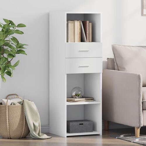 Højskab 40x42,5x124 cm konstrueret træ hvid
