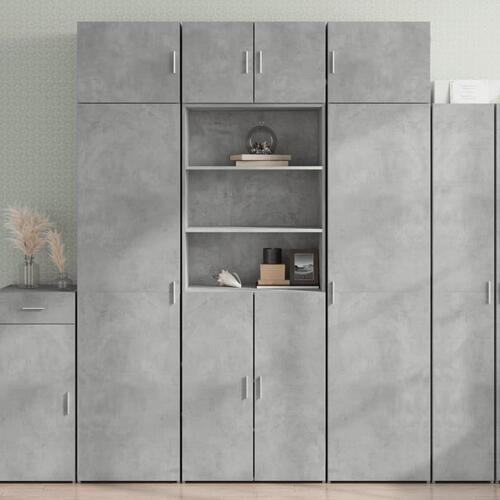 Skab 70x42,5x185 cm konstrueret træ betongrå