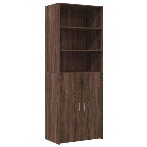 Skab 70x42,5x185 cm konstrueret træ brun egetræsfarve