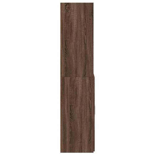 Skab 70x42,5x185 cm konstrueret træ brun egetræsfarve