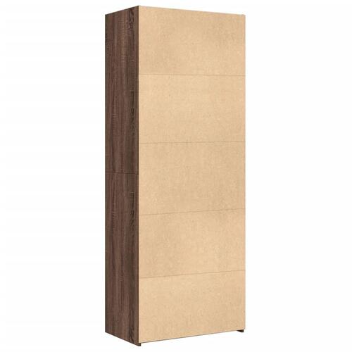 Skab 70x42,5x185 cm konstrueret træ brun egetræsfarve