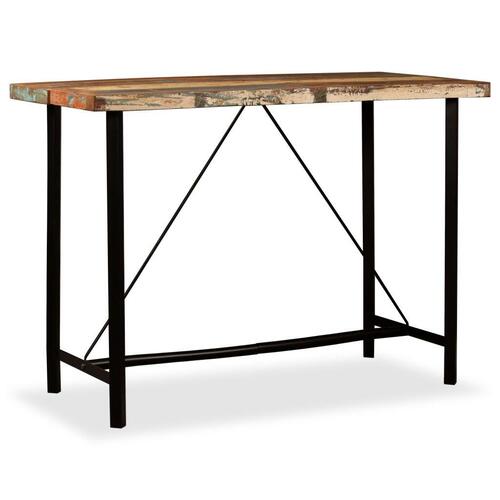 Barbord 150x70x107 cm massivt genbrugstræ