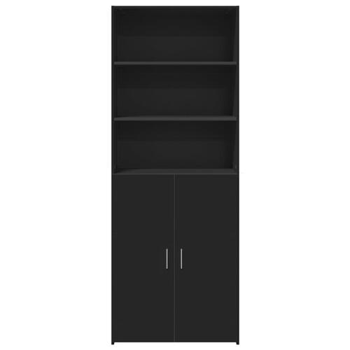 Skab 70x42,5x185 cm konstrueret træ sort