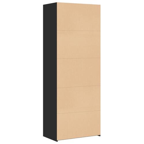 Skab 70x42,5x185 cm konstrueret træ sort
