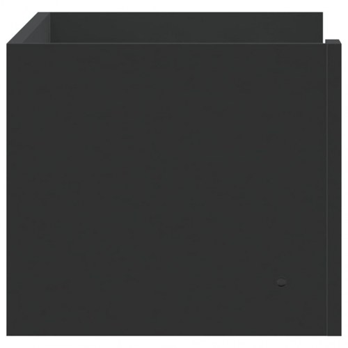 Væghylde 70,5x35x30,5 cm konstrueret træ sort