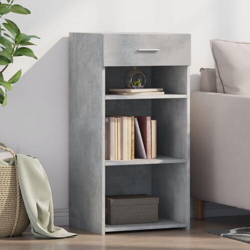 Skab 45x34x93 cm konstrueret træ betongrå