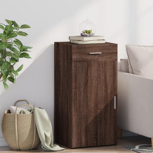 Skab 45x42,5x93 cm konstrueret træ brun egetræsfarve