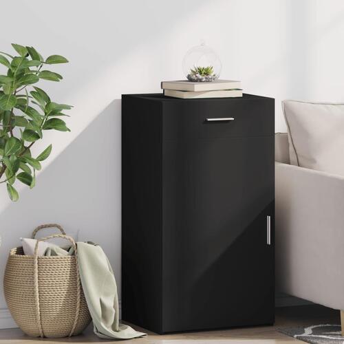 Skab 50x42,5x93 cm konstrueret træ sort