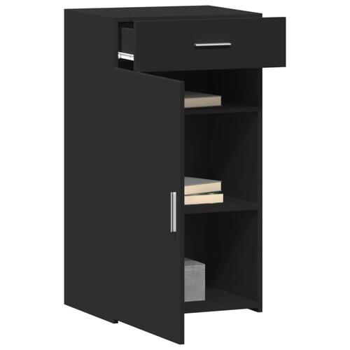 Skab 50x42,5x93 cm konstrueret træ sort